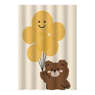 卫生间浴室窗帘防水防走光免打孔安装厕所小窗户专用遮挡布遮光