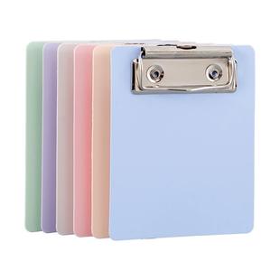 A7迷你小板夹透明便携式小夹板学生口袋记事夹文件夹板办公小单夹子票据收纳夹pp塑料写字垫板小号点餐夹