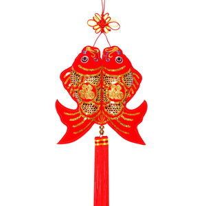 中国结鱼挂件年年有余客厅大号福字对门玄关装饰挂饰高档新年小号