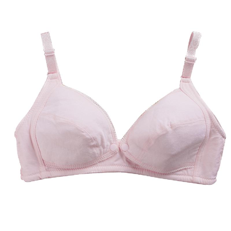 夏季超薄款哺乳文胸浦无钢圈无海绵喂奶上托前开口胸罩孕妇内衣女