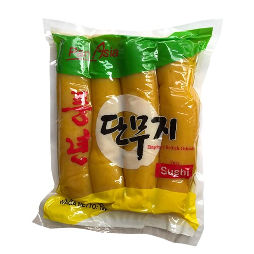 其门堂日式大根4根装日式调味萝卜1KG 寿司料理金大根条酸萝卜