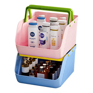 桌面收纳盒大容量零食杂物收纳盒办公室桌上可叠加咖啡茶包收纳盒