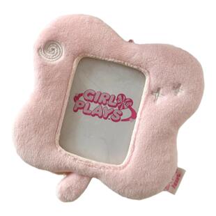 少女玩心原创可爱粉四叶草毛绒卡套卡包校园饭卡追星小卡书包挂件