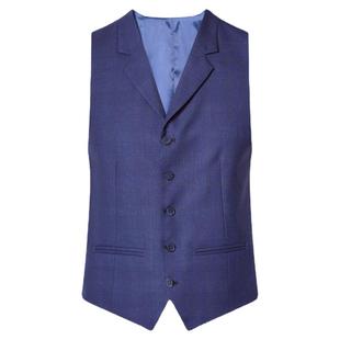 callisto卡利斯特男士商务西服马夹格纹羊毛时尚修身正装背心马甲