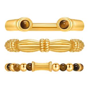 [38节礼物]Oups辛芷蕾张婧仪同款塔尼赠礼戒指套组虎眼石金色原创