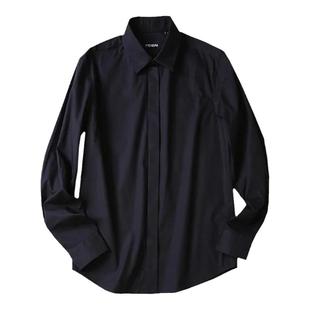 【弹力府绸+暗门襟！ODM订单】秋新品男商务休闲百搭长袖衬衣衬衫