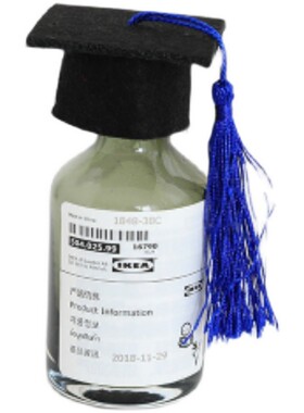 迷你流苏学士博士帽娃娃花束配件