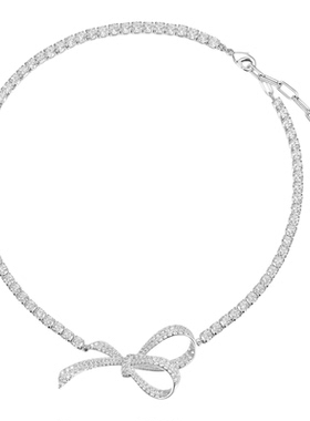 立体飘带蝴蝶结镂空精致项链