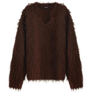 【折扣季】COCOBELLA仿苏力羊驼毛长毛绒毛衣女保暖针织衫MZ3147