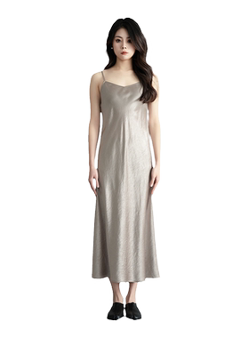 LAMBOYO淑女吊带裙醋酸