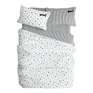 gohm{星影小路}秋冬款星星图案条纹牛奶绒美好商店四件套