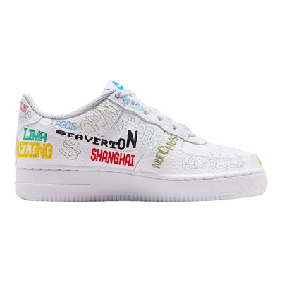 Nike/耐克正品AIR FORCE 1 GS女子大童经典运动板鞋IO9739-100
