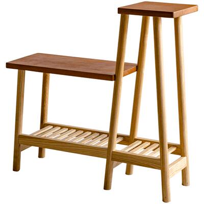 岩璞实木花架高颜值置物架