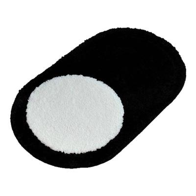 创意开关黑白植绒地毯防滑脚垫
