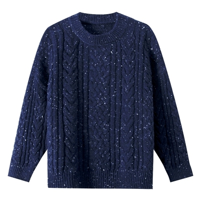 男童秋冬针织圆领毛衣2023新款潮