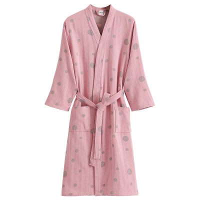 纯棉纱布浴袍可穿浴巾吸水成人款