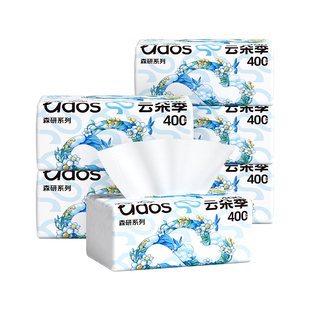 云朵季医护级抽纸400张家用5层实惠装纸巾学生宿舍面巾纸厕所纸巾