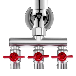 水龙头分流器开关四通自来水热水器一分二分水器大流量洗衣机三通