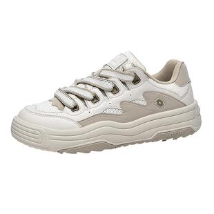 乐途板鞋女鞋夏季新款软底面包厚底增高小白鞋舒适轻便学生休闲鞋