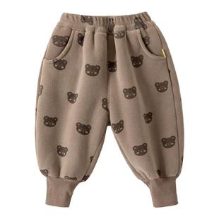 嘟嘟家儿童裤子冬季加绒宝宝长裤冬装婴儿保暖裤休闲女童男童棉裤