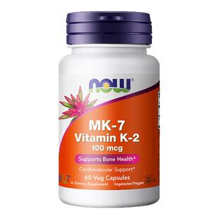 NOWFoods维生素K2胶囊MK-7助钙吸收100mcg健康骨骼美国进口诺奥