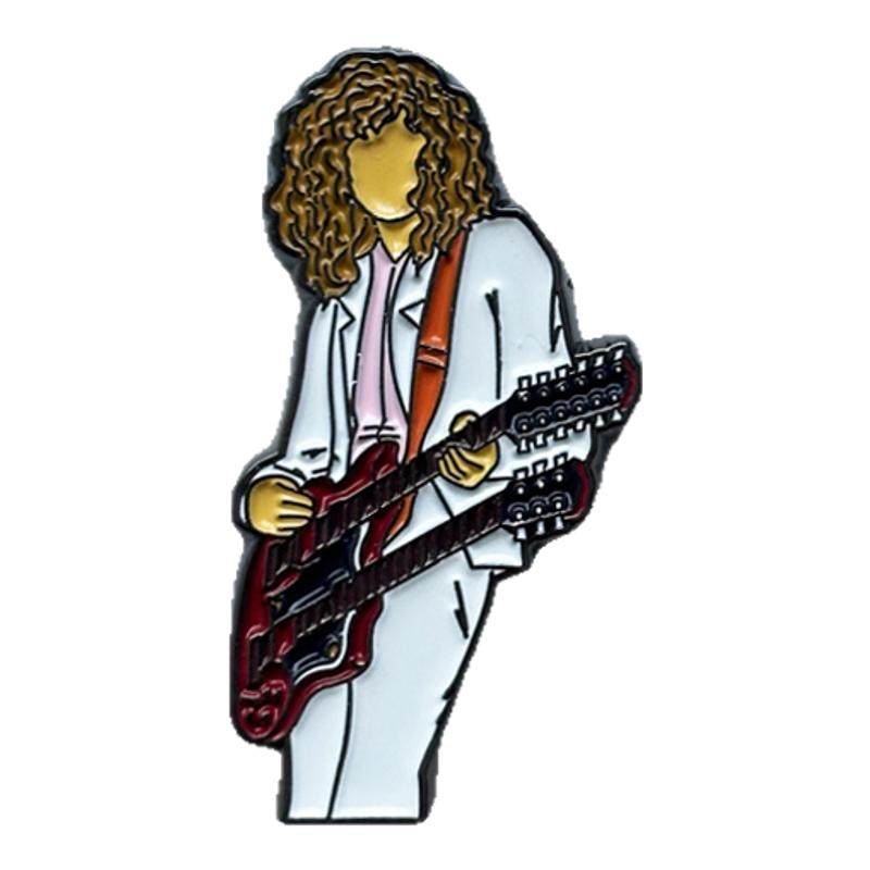 Jimmy Page齐柏林飞艇Led Zeppelin摇滚周边徽章胸针