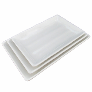 美日嘉宝树脂餐具 密胺仿瓷餐具酒店 长方形盘子 火锅盘B259