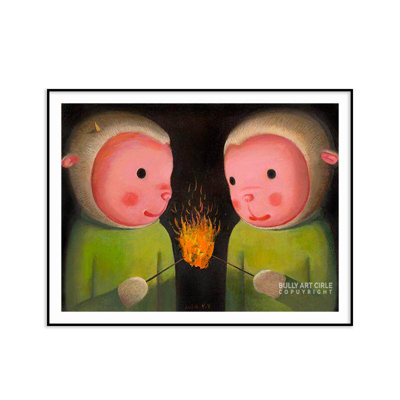 杨媛媛2026致青春个展同款版画【微光】小羊潮流装饰画客厅餐厅画