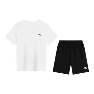 安踏男童短袖套装速干夏装运动服