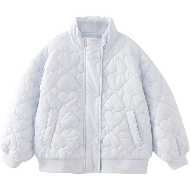 马克珍妮爱心絮语绗棉立领棒球服