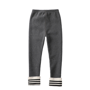 100-140女宝打底裤一体绒无骨女童薄绒长裤子外穿洋气秋冬款百搭