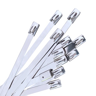 船用钢珠自锁式304不锈钢扎带10*200mm船用固定卡扣绳勒死狗绑带