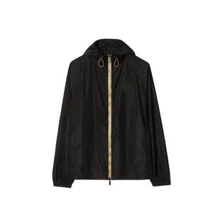 【新款】BURBERRY男装 格纹饰带尼龙连帽外套 多色