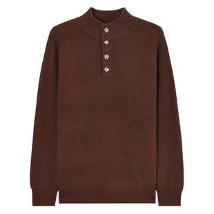 Mind Bridge【绵羊毛】2026年春亨利领针织衫男士纯色半高领毛衣