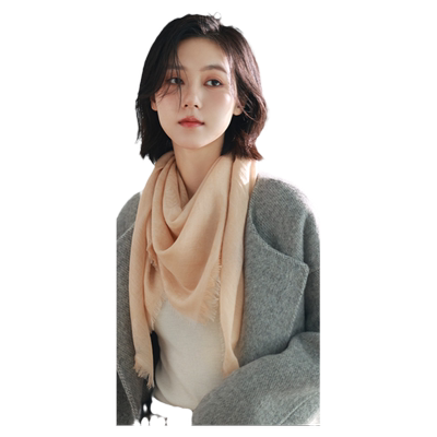 黄色羊毛围巾冬季薄款2025新款