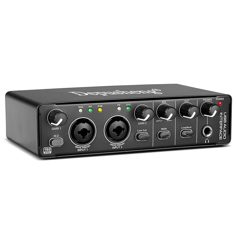 得普声MD22电脑外置声卡手机直播主播录制专业录音吉他唱K歌乐器