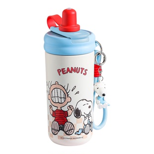 史努比保温杯女生女士不锈钢水杯子吸管高颜值大容量咖啡便携泡茶