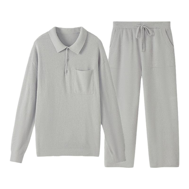 Chilla睫毛纱翻领可外穿家居服