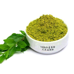 正品海娜粉天然染发粉纯植物染发剂海纳膏印度遮盖白发指甲草花粉