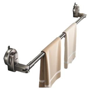 毛巾架免打孔卫生间浴室强力吸盘式置物架可伸缩旋转折叠挂毛巾杆