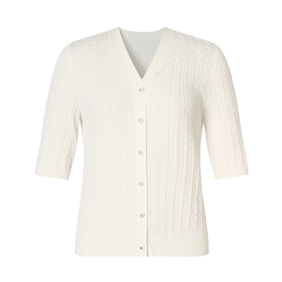 ELSEWHERE珂思亲肤V领针织小衫