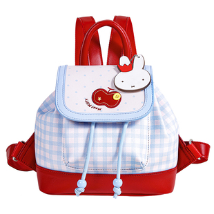 米菲撞色双肩包秋冬新款甜美少女学院风背包学生上课校园轻便书包