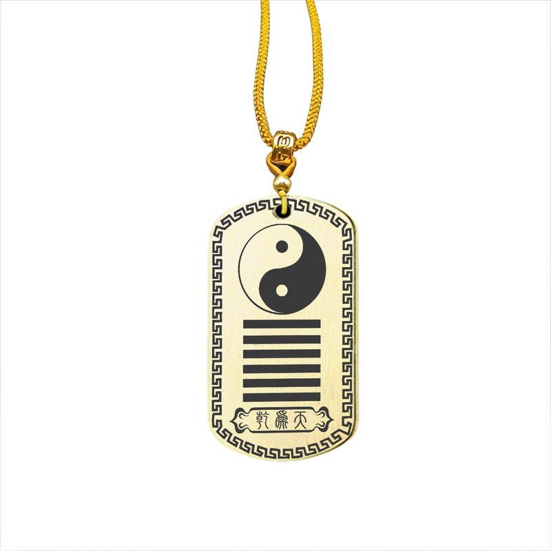 乾为天吊坠五行缺金补金本命年卦