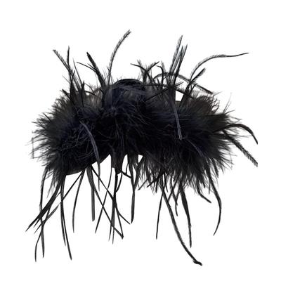 抓夹鸵鸟毛日韩绝美发夹