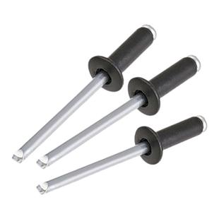 黑色开口型铝铆钉抽芯铆钉拉铆钉拉帽钉扁圆头柳钉3.2/4/4.8/5mm