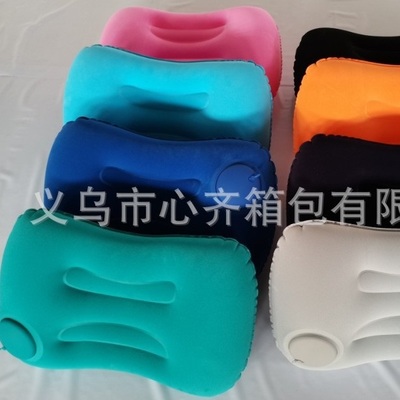 充气枕头旅行枕便携护坐车折叠抱腰睡神器枕枕靠垫按压午休户外趴