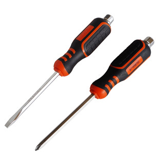 华丰巨箭十一字穿心螺丝刀多功能通心批起子冲击改锥可敲击刀带