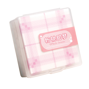 盒装6cm格子便签纸无粘性手帐专用格纹纸方格高颜值素材打底学生