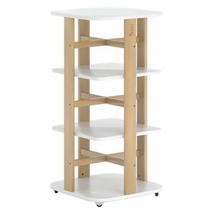 Boori儿童实木旋转书架360度书柜落地多层收纳柜宝宝简易置物架