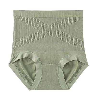 蕉轩中高腰无痕内裤女抑菌底裆收腹提臀收小肚子女黑绷带三角裤女